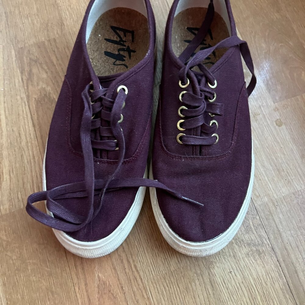 Eytys dark Purple canvas sneakers Woman’s 10 Mothers Low Top Chunky